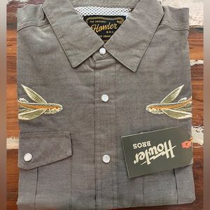 Howler Brothers limited edition Gaucho button down. Flying fish